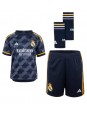 Otroški Nogometna dresi replika Real Madrid Rodrygo Goes #11 Gostujoči 2023-24 Kratek rokav (+ hlače)
